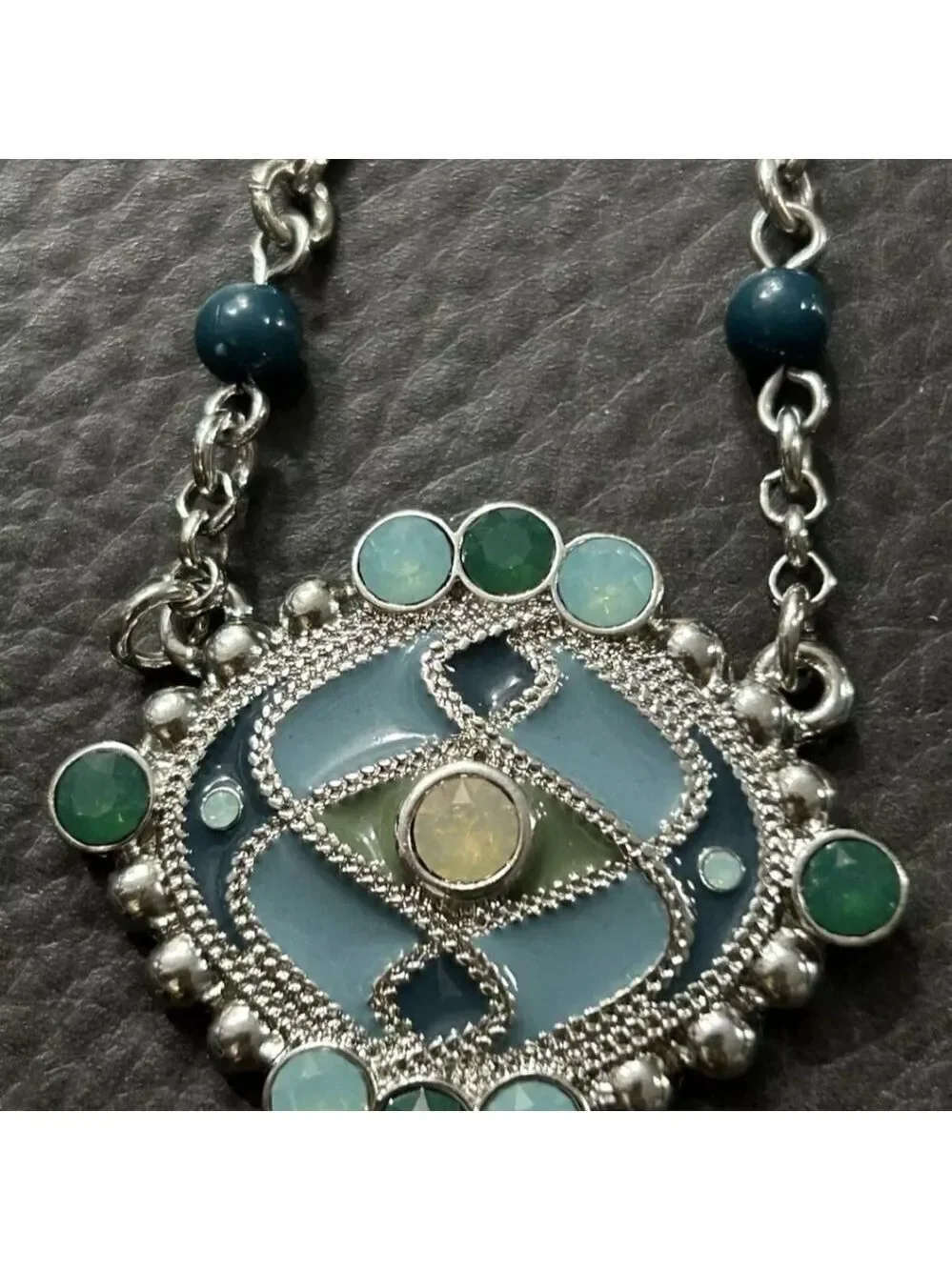 Green And Blue Lia Sophia Necklace - Picture 2 of 12